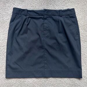 GAP Pleated Trouser Mini Skirt in Black Size 6